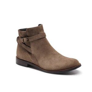 Paul Green Reeve Booties Taupe Suede Ankle Boots W/ Buckle Size UK 7.5/ US 10